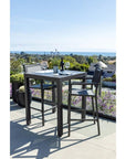 Vegas Aluminum Made Outdoor Pub Table-Outdoor Counter Tables-Sunset West-LOOMLAN