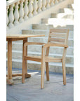 HiTeak Venice Teak Outdoor Stacking Armchair 4PC