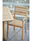 HiTeak Venice Teak Outdoor Stacking Armchair 4PC