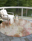 LOOMLAN Rugs Verentha Brown Washable Indoor-Outdoor Rug