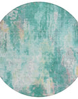 LOOMLAN Rugs Verentha Teal Washable Indoor-Outdoor Rug