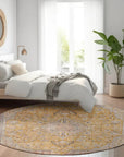 LOOMLAN Rugs Vexira Gold Washable Indoor-Outdoor Rug