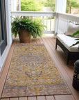 LOOMLAN Rugs Vexira Gold Washable Indoor-Outdoor Rug