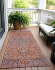LOOMLAN Rugs Vexira Orange Washable Indoor-Outdoor Rug