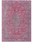 LOOMLAN Rugs Vexira Pink Washable Indoor-Outdoor Rug