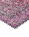 LOOMLAN Rugs Vexira Pink Washable Indoor-Outdoor Rug