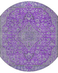 LOOMLAN Rugs Vexira Purple Washable Indoor-Outdoor Rug