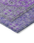 LOOMLAN Rugs Vexira Purple Washable Indoor-Outdoor Rug