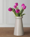 Vic 16"H Grey Ceramic Vase