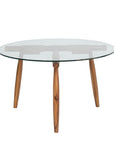 LH Home Vineyard Glass Top Round Outdoor Coffee Table