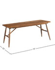 LH Home Vineyard Natural Wooden Outdoor Dining Table