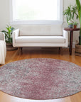 Addison Rugs Vintage Red Washable Indoor-Outdoor Rug