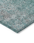 Addison Rugs Vintage Teal Washable Indoor-Outdoor Rug