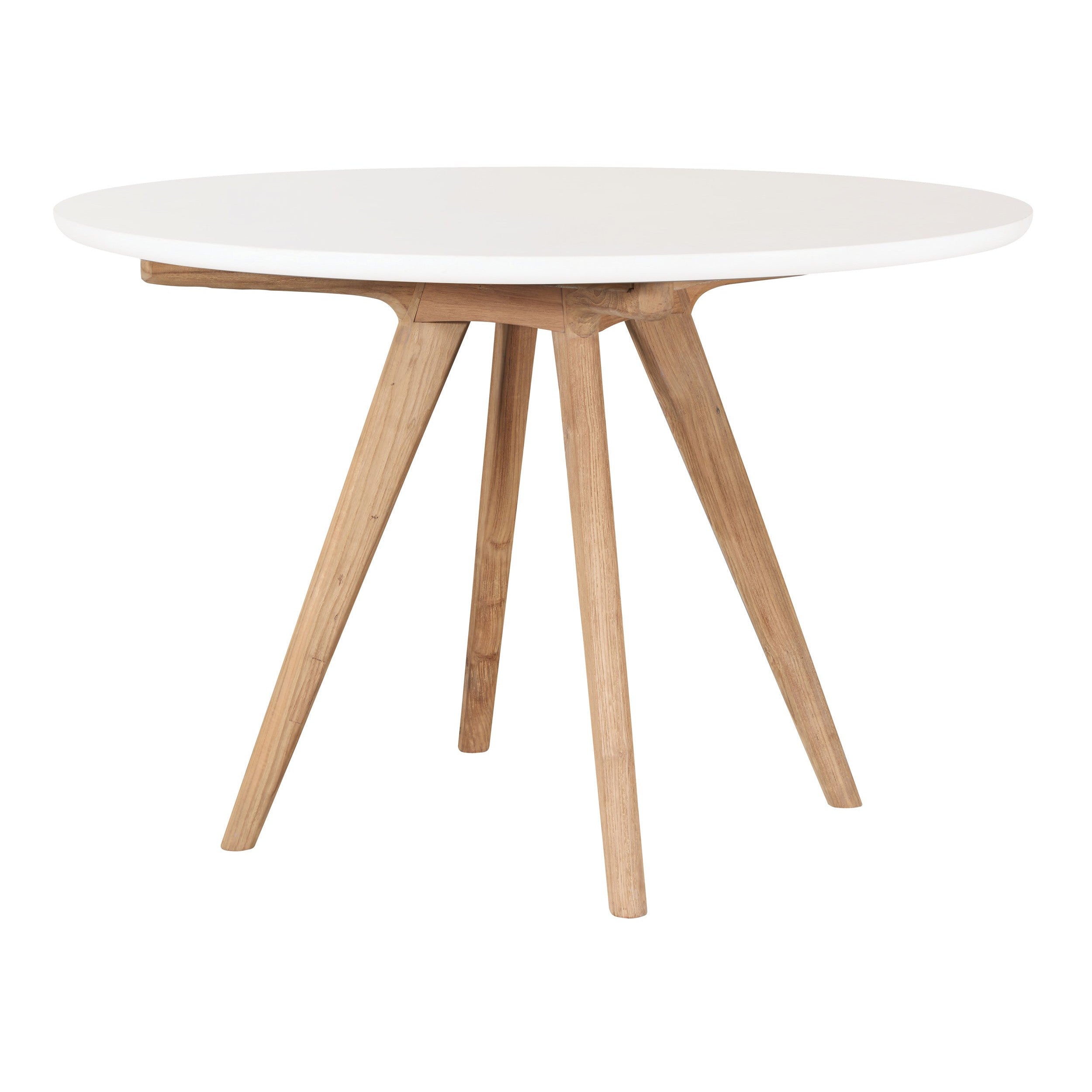Viola Dining Table - White Teak and Concrete Outdoor Dining Table