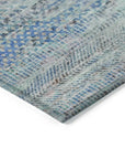 LOOMLAN Rugs Viviennea Blue Washable Indoor-Outdoor Rug
