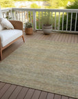 LOOMLAN Rugs Viviennea Brown Washable Indoor-Outdoor Rug