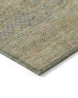 LOOMLAN Rugs Viviennea Brown Washable Indoor-Outdoor Rug