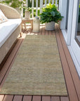 LOOMLAN Rugs Viviennea Brown Washable Indoor-Outdoor Rug