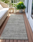 LOOMLAN Rugs Viviennea Gray Washable Indoor-Outdoor Rug