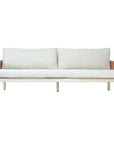 Artesia Wade Wood Framed Leather Patio Sofa
