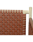 Artesia Wade Wood Framed Leather Patio Sofa