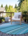 Addison Rugs Waves Teal Washable Indoor-Outdoor Rug