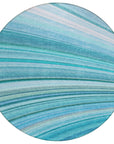 Addison Rugs Waves Teal Washable Indoor-Outdoor Rug