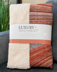 Addison Rugs Waves Terracotta Indoor-Outdoor with Matching Throw