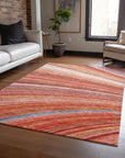 Addison Rugs Waves Terracotta Washable Indoor-Outdoor Rug