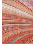 Addison Rugs Waves Terracotta Indoor-Outdoor with Matching Throw