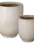 Emissary Weather Resistant Round Ceramic Planter