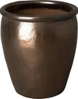 Emissary Weather Resistant Round Ceramic Pot