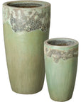 Weather Resistant Tall Round Ceramic Planter - LOOMLAN - Emissary - Planters