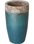 Weather Resistant Tall Round Ceramic Planter - LOOMLAN - Emissary - Planters