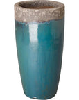 Weather Resistant Tall Round Ceramic Planter - LOOMLAN - Emissary - Planters