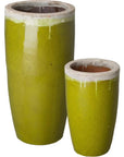 Weather Resistant Tall Round Ceramic Planter - LOOMLAN - Emissary - Planters