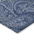 Addison Rugs Woven Blocks Blue Washable Indoor-Outdoor Rug