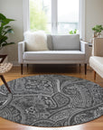 Addison Rugs Woven Blocks Grey Washable Indoor-Outdoor Rug