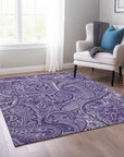 Addison Rugs Woven Blocks Purple Washable Indoor-Outdoor Rug