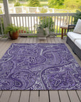 Addison Rugs Woven Blocks Purple Washable Indoor-Outdoor Rug