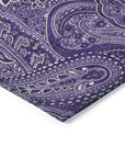 Addison Rugs Woven Blocks Purple Washable Indoor-Outdoor Rug