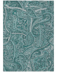 Addison Rugs Woven Blocks Teal Washable Indoor-Outdoor Rug