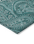 Addison Rugs Woven Blocks Teal Washable Indoor-Outdoor Rug