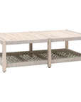 Wrap Outdoor Rectangular Coffee Table With-Outdoor Coffee Tables-Essentials For Living-LOOMLAN