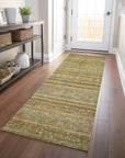 LOOMLAN Rugs Ysadora Aloe Washable Indoor-Outdoor Rug