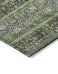 LOOMLAN Rugs Ysadora Green Washable Indoor-Outdoor Rug