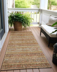 LOOMLAN Rugs Ysadora Orange Washable Indoor-Outdoor Rug