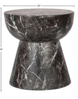 LH Home Yves Concrete Outdoor Side Table