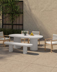 Rocca Cream Concrete Design Outdoor Bench