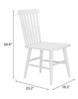 Zuo Modern Zeilen Aluminum Outdoor Dining Chair 2PC